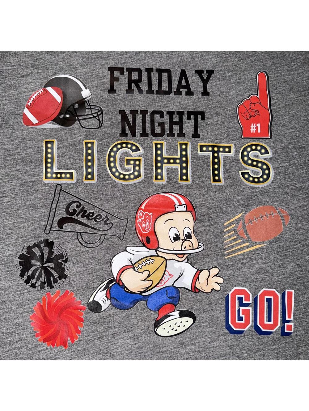 Piggly Wiggly Gray “Friday Night Lights” Short Sleeve T-Shirt, Size Medium
